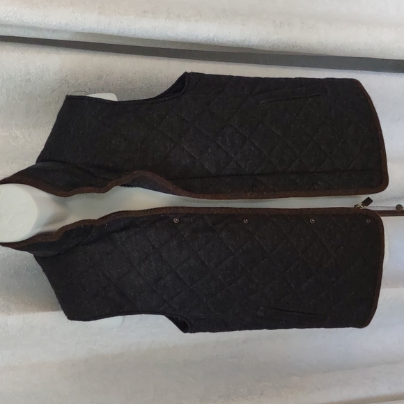 🦙Alpaca Wool Men's Gray Brown Zip snap Vest Jacket $395 Daniel Cremieux New - Picture 2 of 16